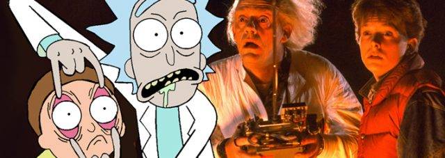 Morty e Rick come Doc e Marty.