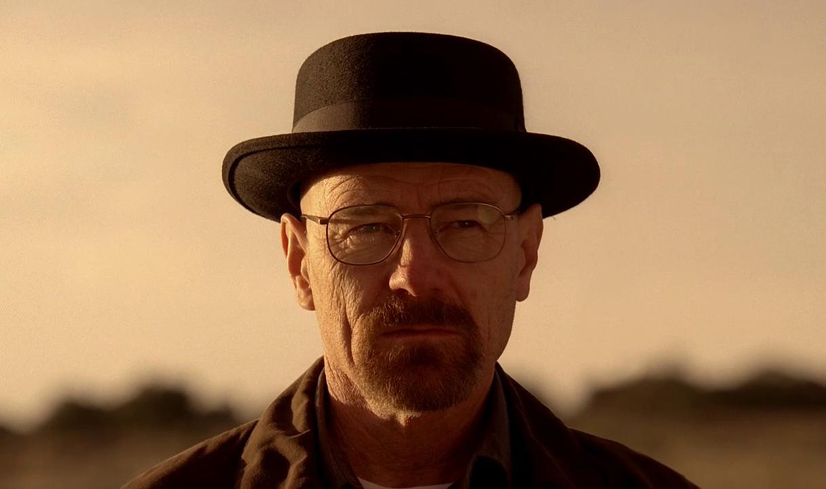 Cappello nero a tesa larga stile Heisenberg/Walter White della serie tv Breaking Bad 100% feltro di lana 