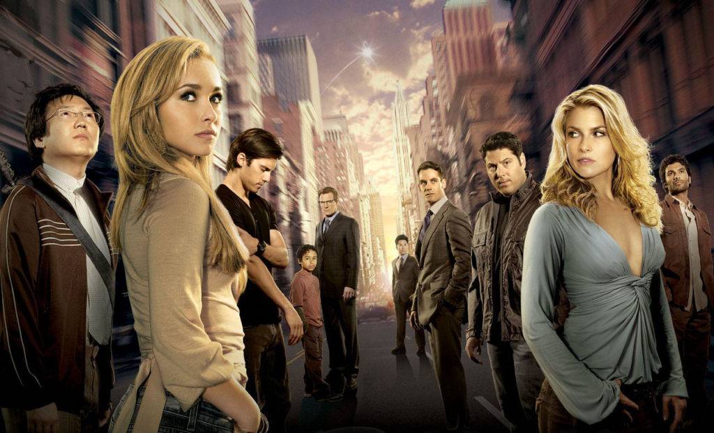 I protagonisti di Heroes nella locandina della serie 