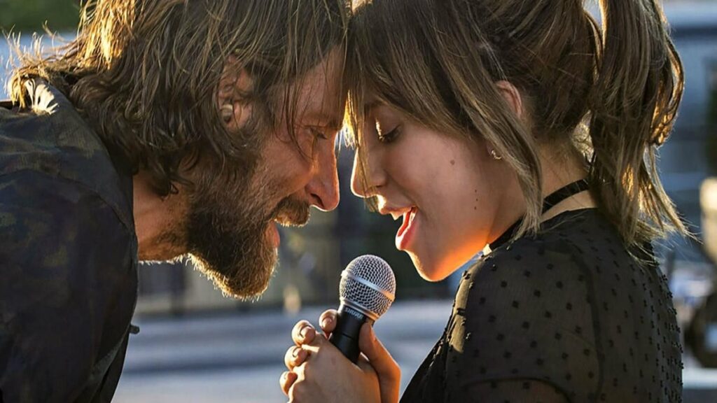 Un Frame del film A Star is Born con Lady Gaga