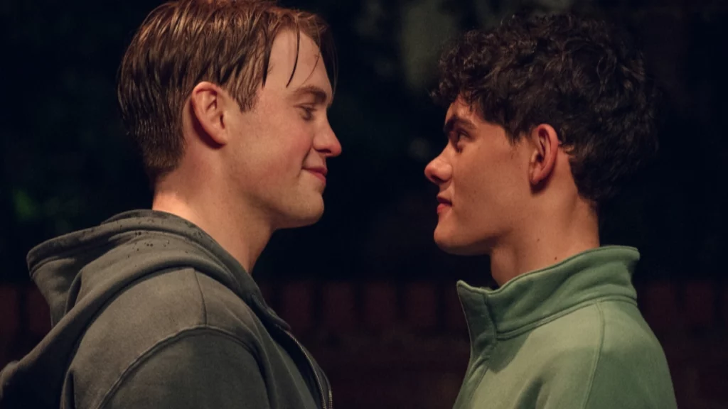 Una scena di Heartstopper, la serie tv Netflix