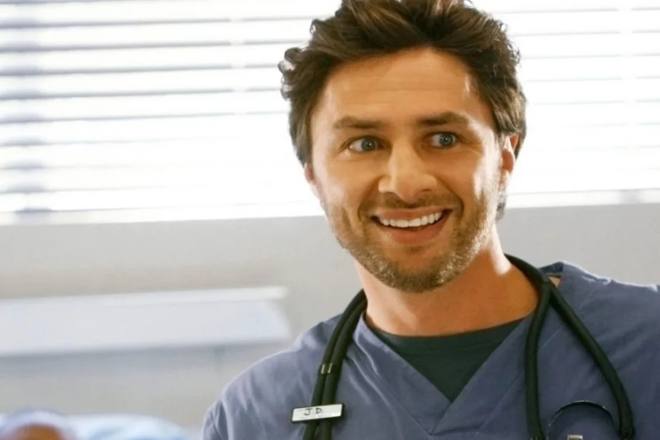 In foto Zach Braff nei panni di JD, il protagonista di Scrubs