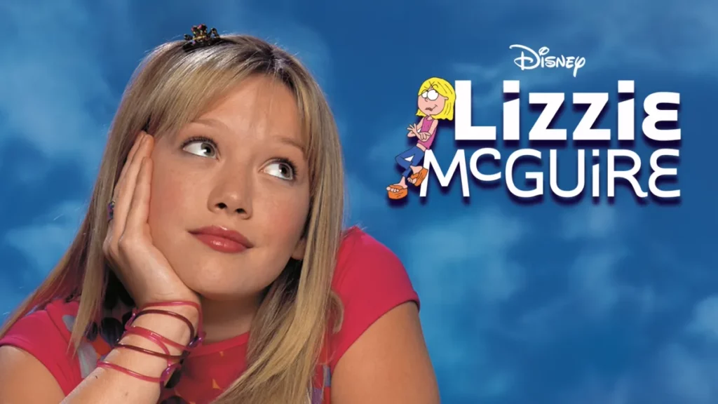 la locandina di Lizzie McGuire con la protagonista Hilary duff in primo piano 