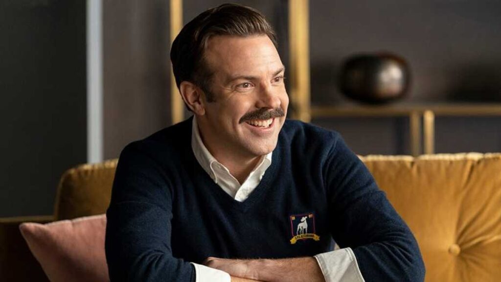 Ted Lasso in una scena dell'omonima serie tv Apple TV+