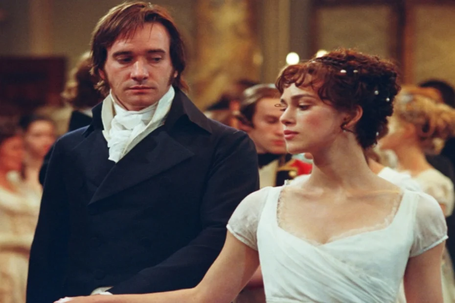 Keira Knightley e Matthew MacFadyen nei panni di Mr. Darcy ed Elizabeth in una scena del film Orgoglio e Pregiudizio