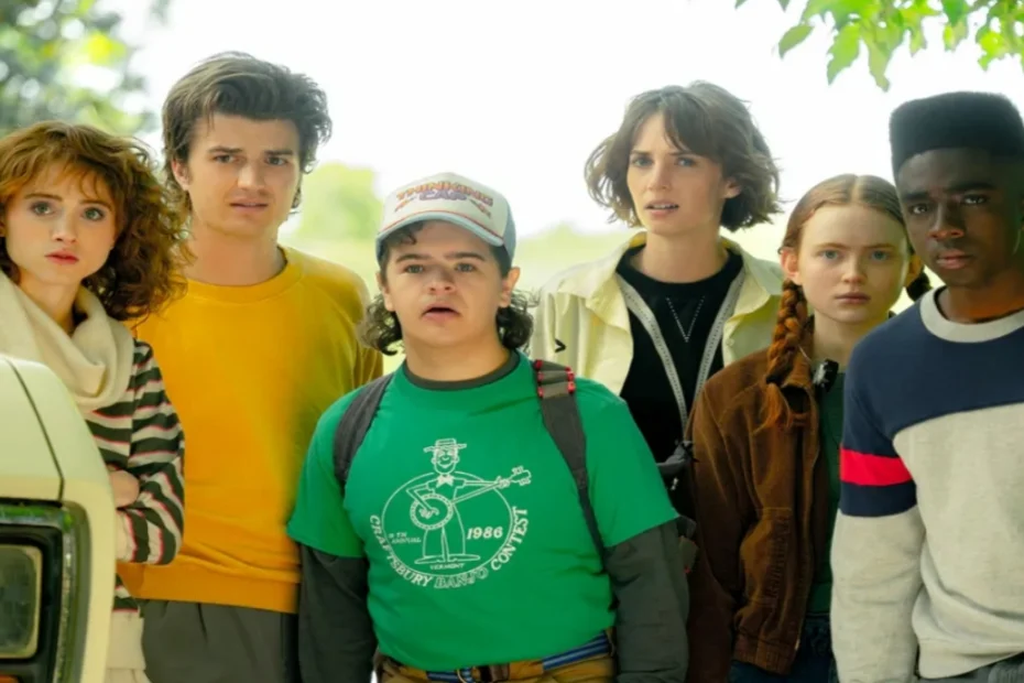 I protagonisti di Stranger Things in una scena della serie Netflix