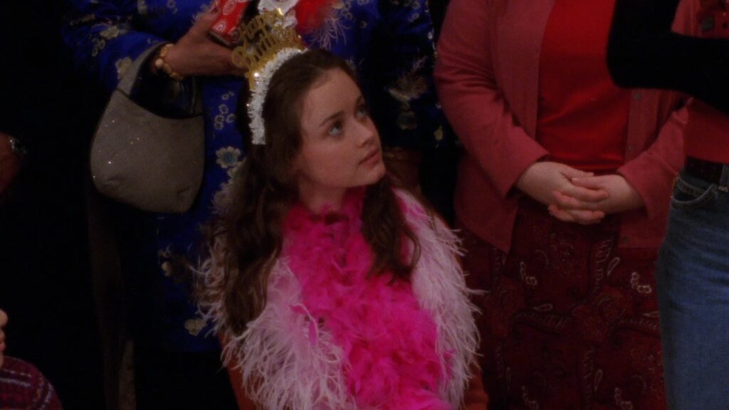 Rory Gilmore in una scena de Due Feste di Compleanno, episodio della sesta puntata della prima stagione