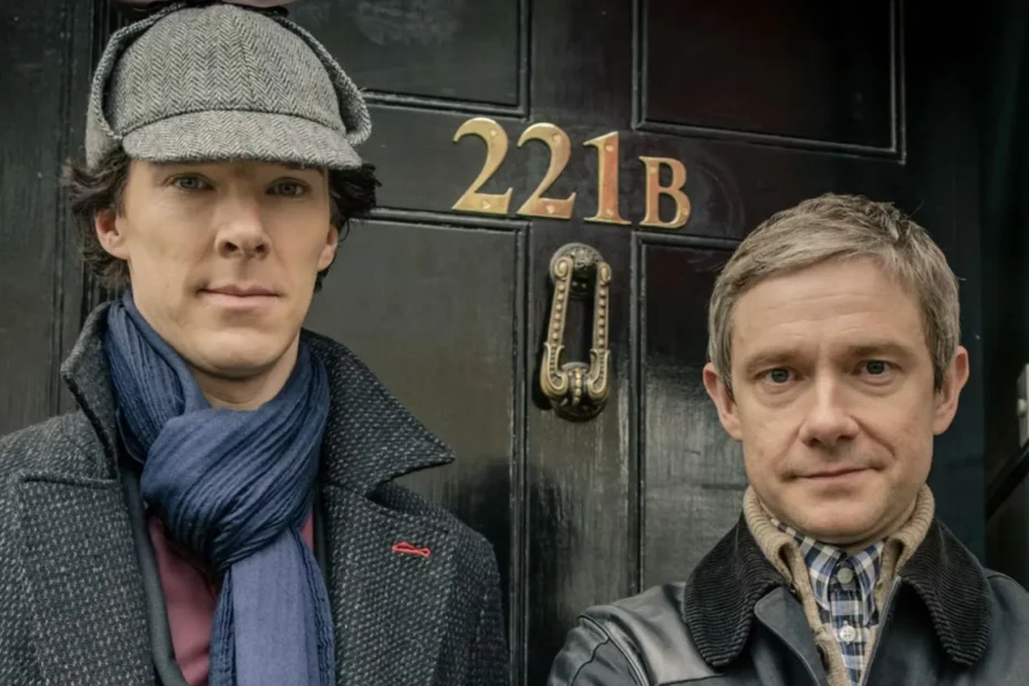 Benedict Cumberbatch e Martin Freeman in Sherlock