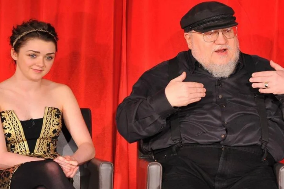 Maisie Williams e George R.R. Martin a un evento organizzato per pubblicizzare Game of Thrones