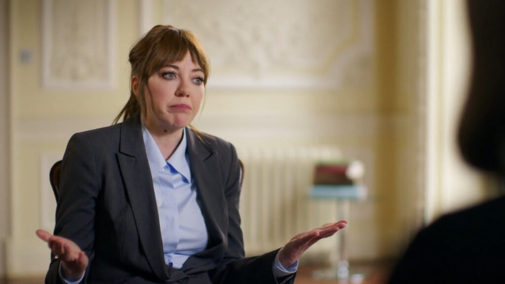 Diane Morgan in una scena di Cunk on Earth