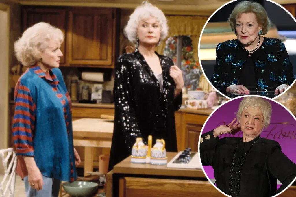 Bea Arthur e Betty White sul set di The Golden Girls