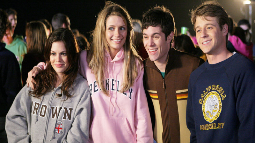 Il cast di The O.C composto da Seth, Ryan, Marissa e Summer