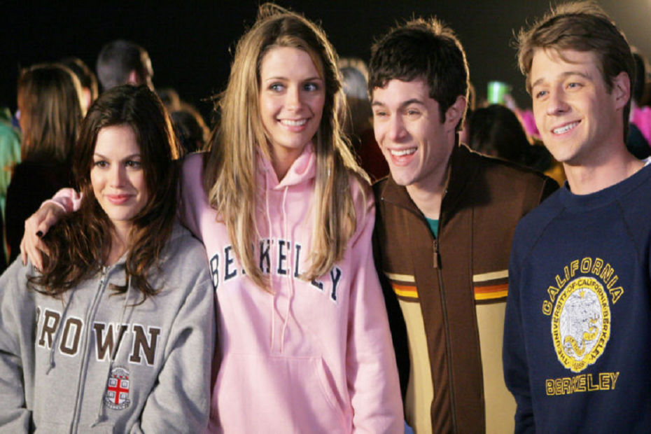 Il cast di The O.C composto da Seth, Ryan, Marissa e Summer