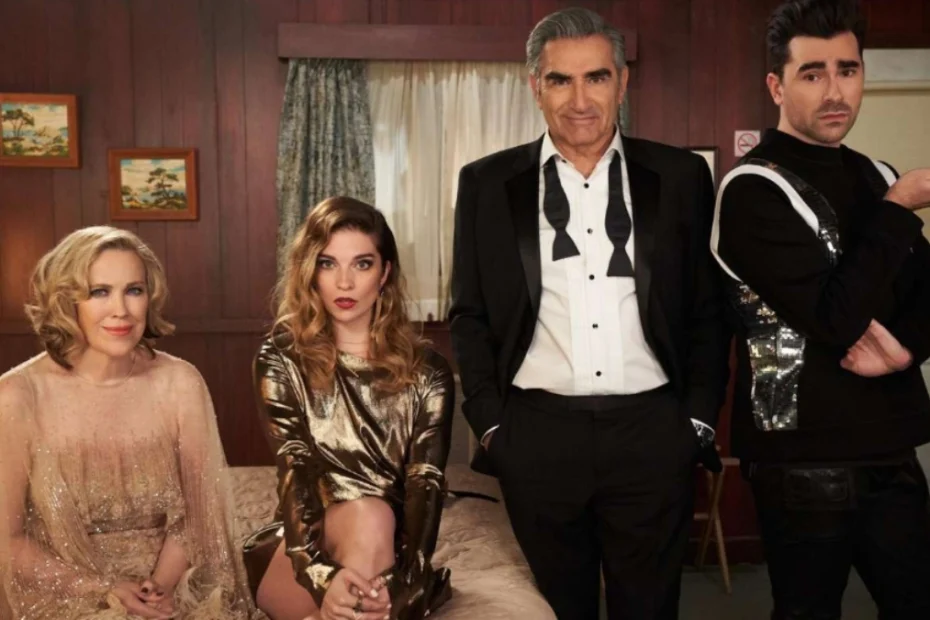 In foto una scena di Schitt's Creek, una delle novità Netflix in arrivo questa settimana