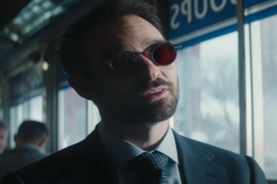 In foto Charlie Cox in una scena di Daredevil Born Again