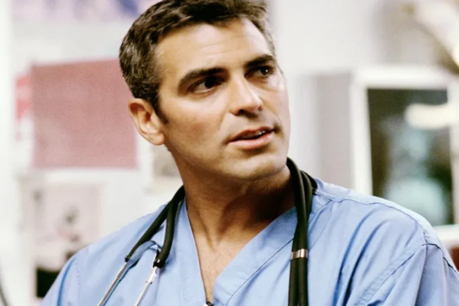 In foto George Clooney in una scena di E.R.