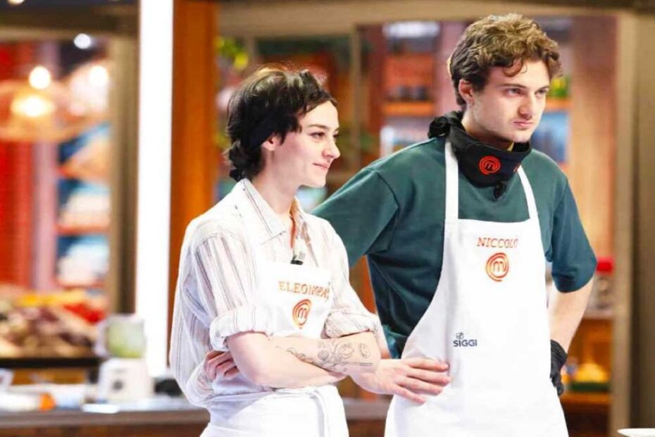 I concorrenti Niccolò Califano ed Eleonora Riso nella tredicesima edizione di Masterchef Italia