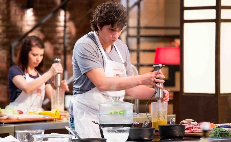 Un'immagine di Valerio Braschi a MasterChef