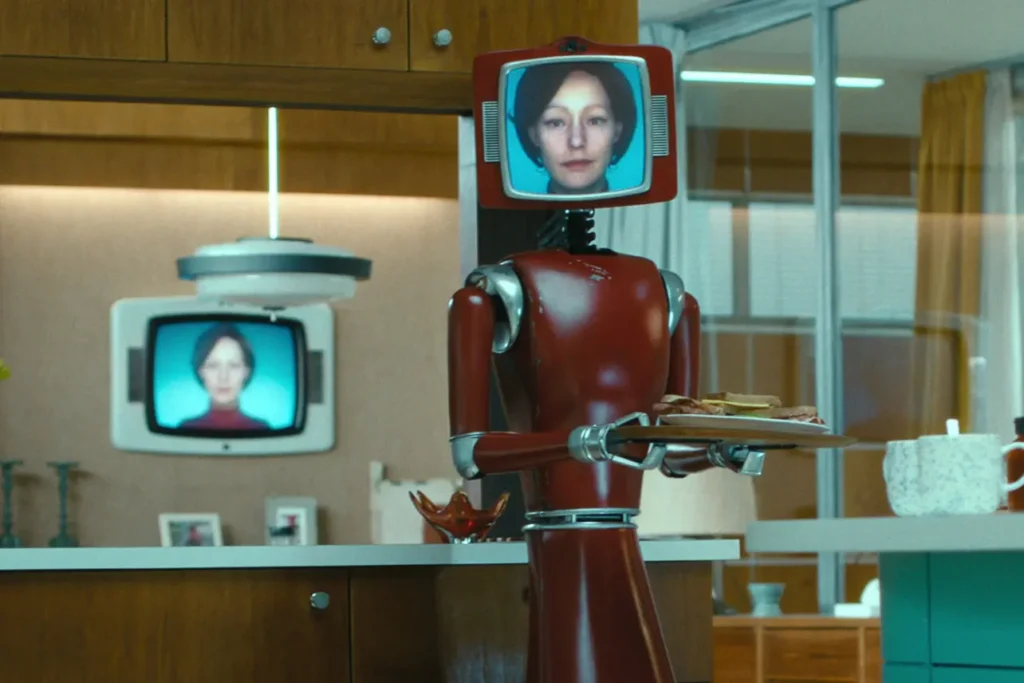 Una scena con il robot Cassandra