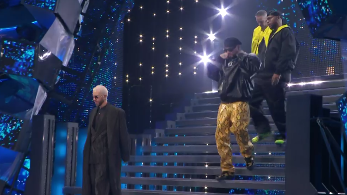 Shablo ft. Guè, Joshua, Tormento alla prima serata di Sanremo 2025 - Credits: Rai Uno 