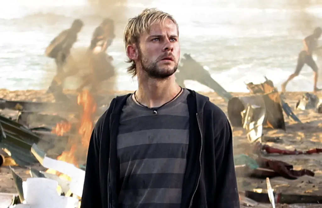 Dominic Monaghan in una scena di Lost 