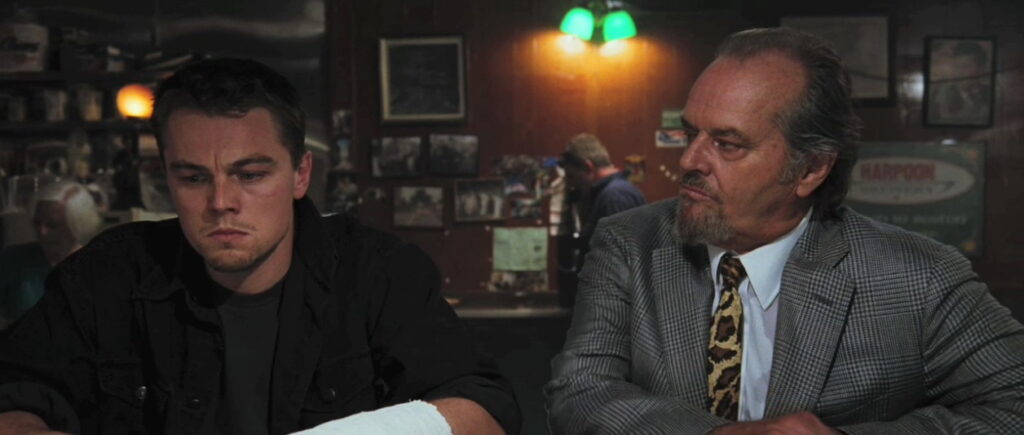 Jack Nicholson e Leonardo DiCaprio in una scena di Departed