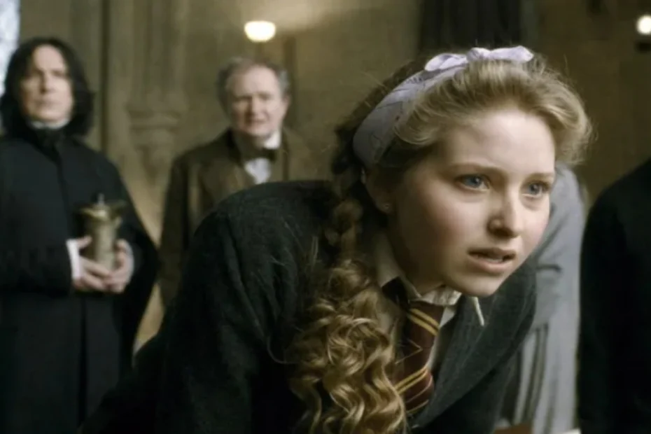 In foto Jessie Cave in una scena di Harry Potter