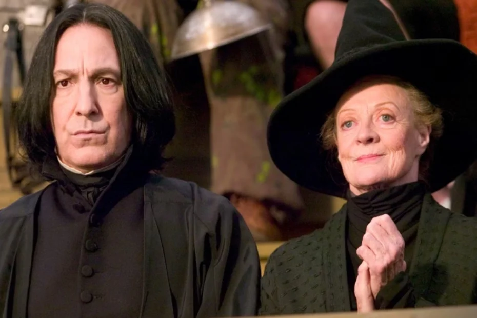 In foto i due attori del film di Harry Potter Maggie Smith e Alan Rickman