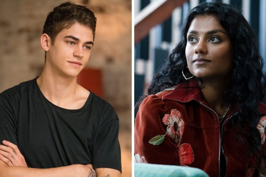 Hero Fiennes Tiffin e Simone Ashley in una scena del film Scatta L'Amore