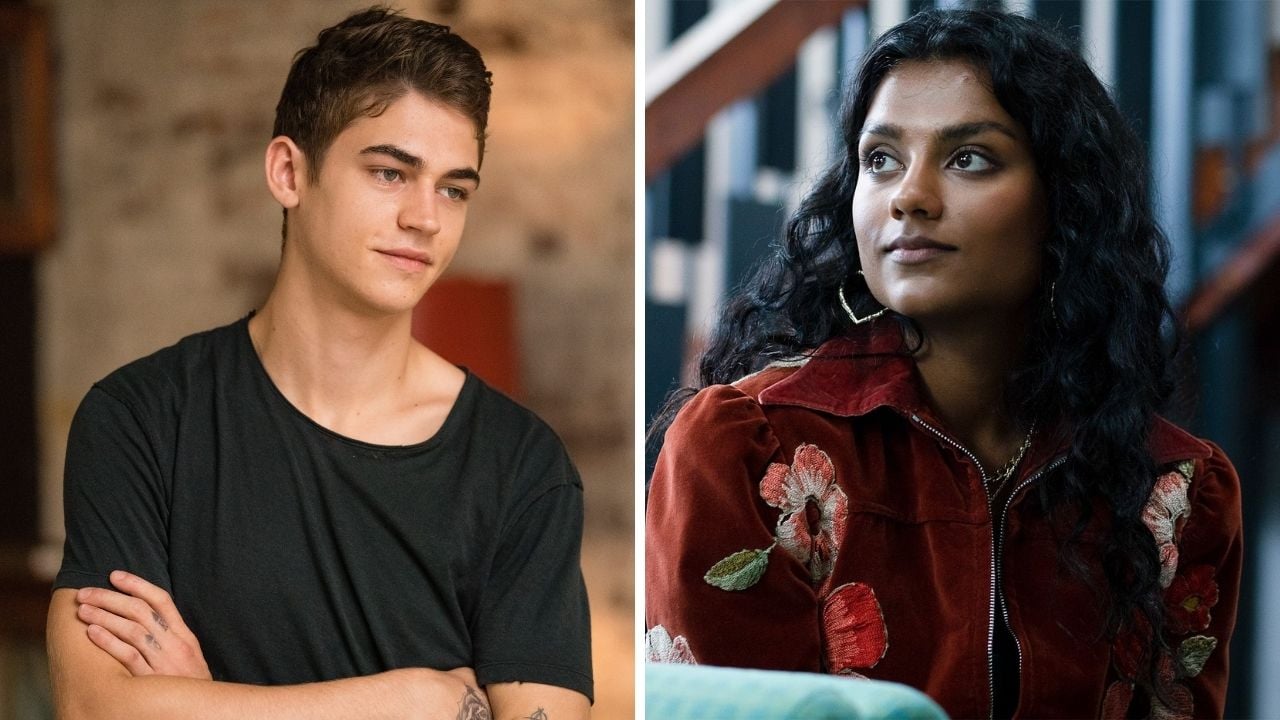 Hero Fiennes Tiffin e Simone Ashley in una scena del film Scatta L'Amore